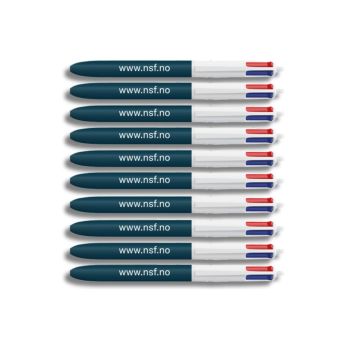 Kulepenn med firefarget blekk, pk à 10 stk